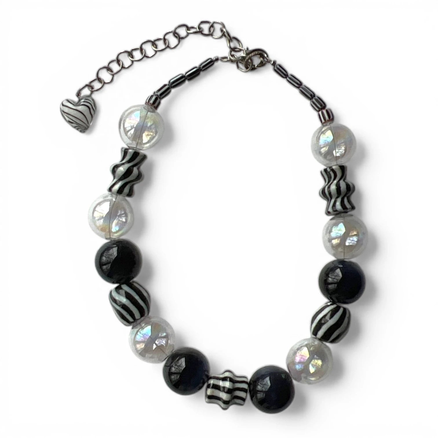 Zebra Heart Necklace