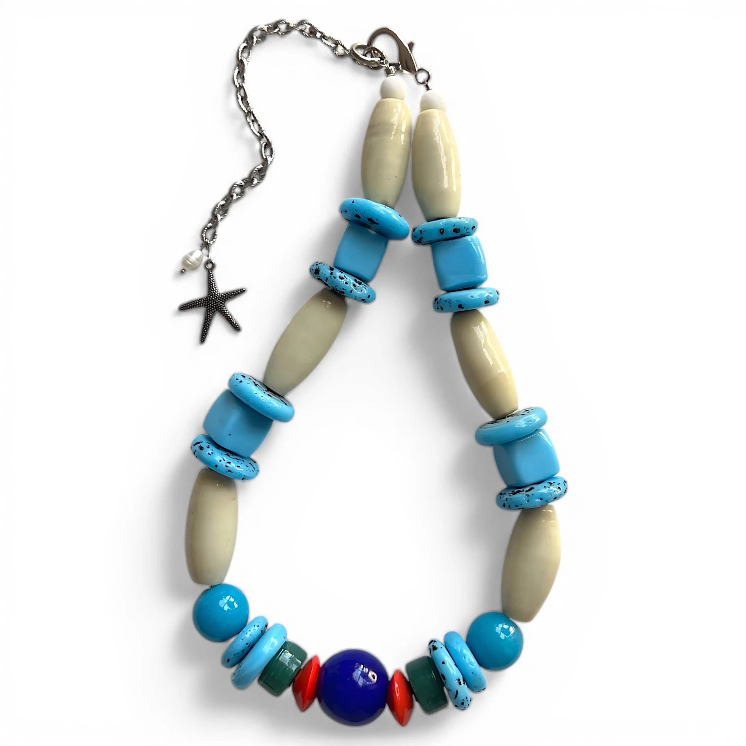 Blue Lagoon Vintage Venetian Glass Necklace
