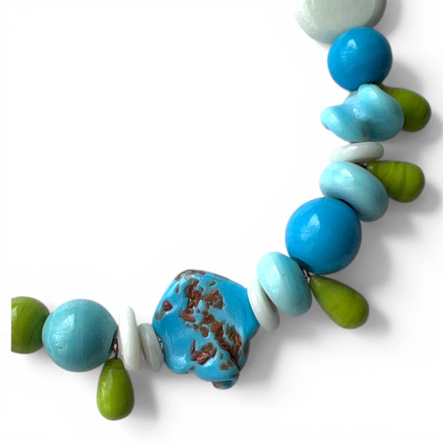 The Azure Tide Vintage Venetian Glass Necklace