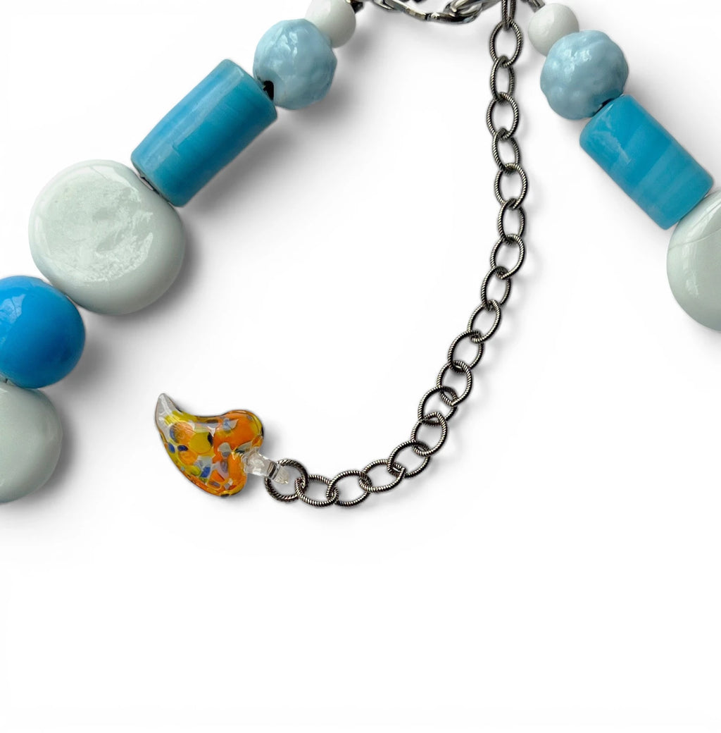The Azure Tide Vintage Venetian Glass Necklace