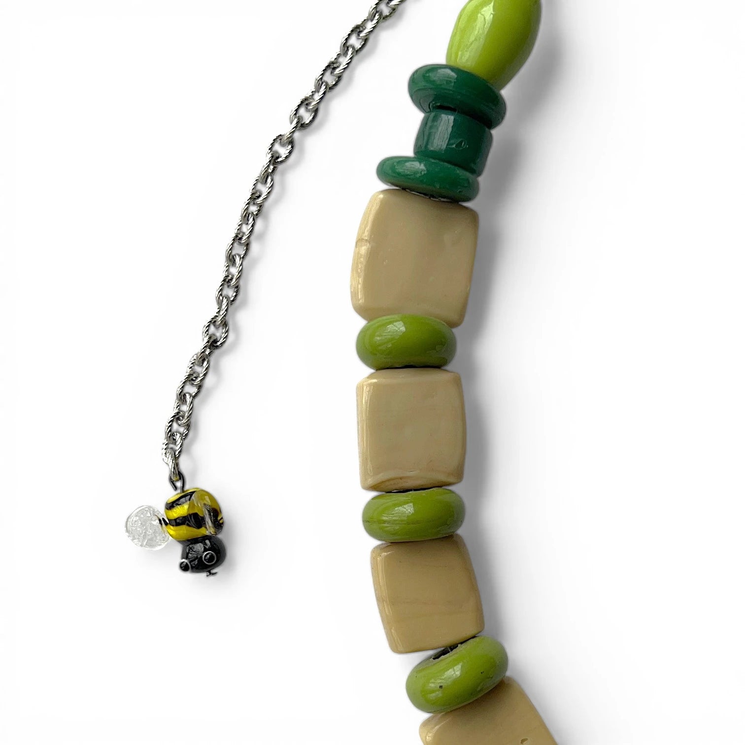 Sculptural Murano glass Necklace with Bee Charm