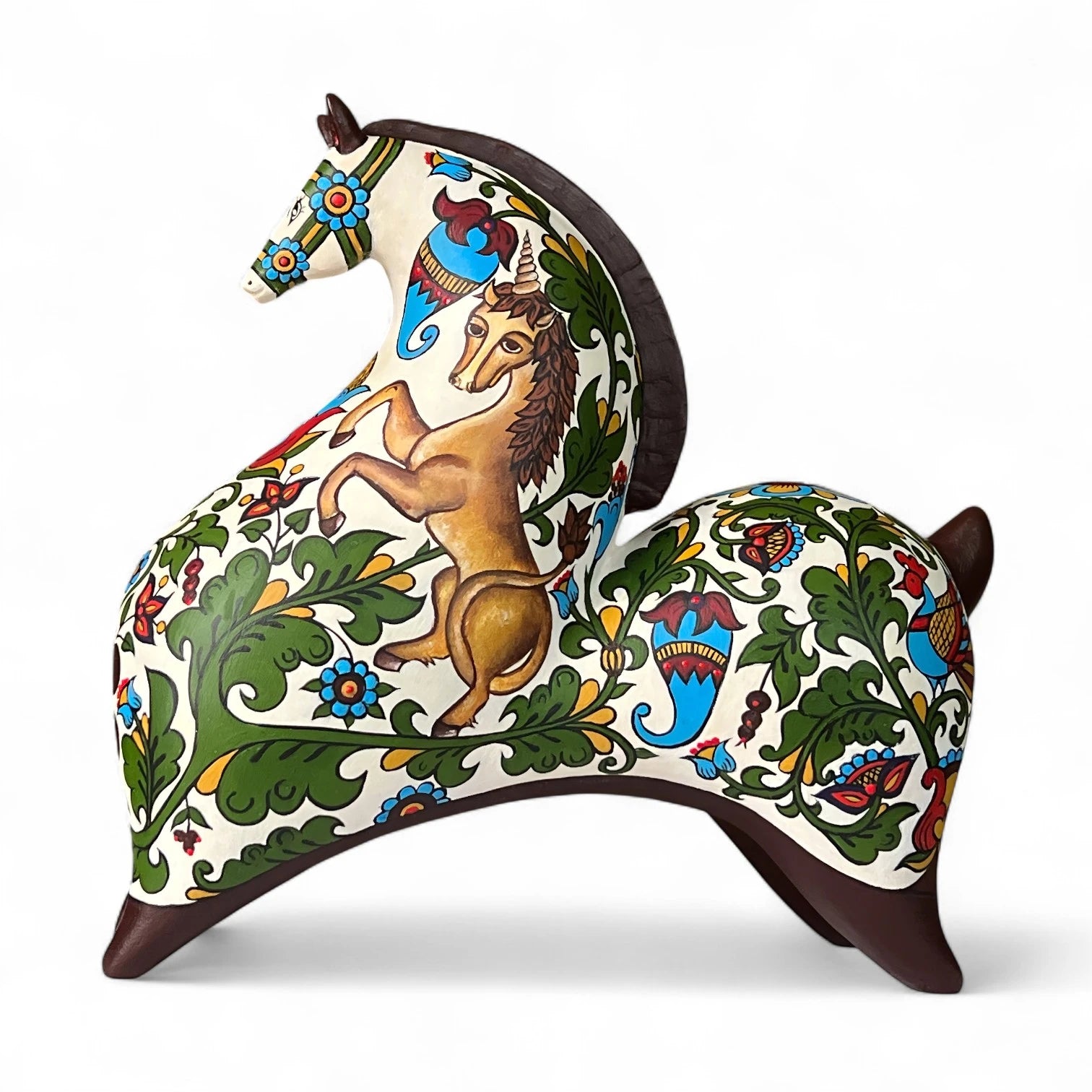 Spirit of the North – Hand-Painted Horse Sculpture