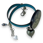 Swan Princess Hand-Painted Leather Bracelet