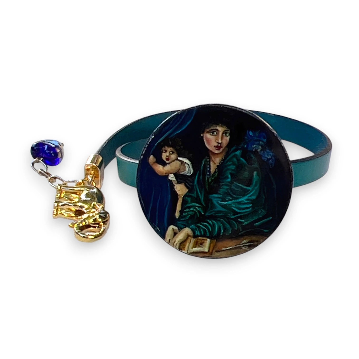 Venus Hand-Painted Leather Bracelet