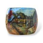 Whispers of Venice Hand-Painted Wood Bracelet
