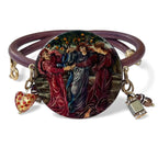 Dance of the Hesperides Hand-Painted Leather Bracelet