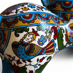 Birds of Wisdom - Hand-Painted Horse Sculpture