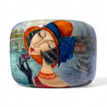 Istanbul-Rome-Paris Hand-Painted Wood Bangle