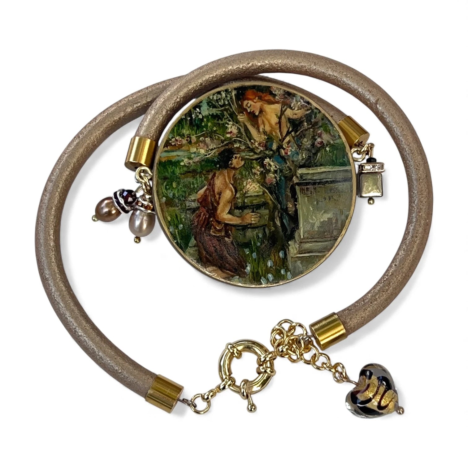 Phyllis & Demophoon Hand-Painted Leather Bracelet
