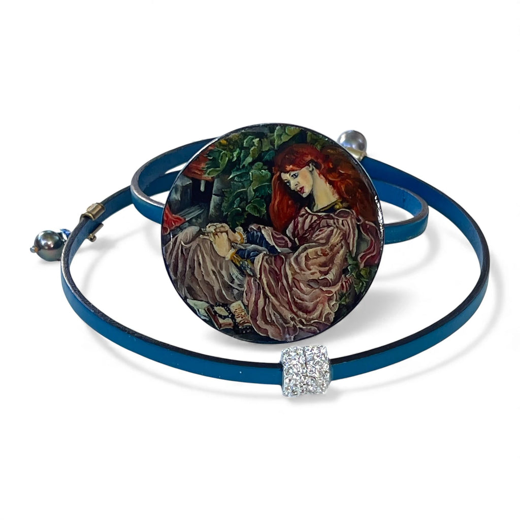 La Pia Hand-Painted Leather Bracelet