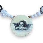 Wistful Putti Hand-Painted Choker