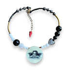 Wistful Putti Hand-Painted Choker