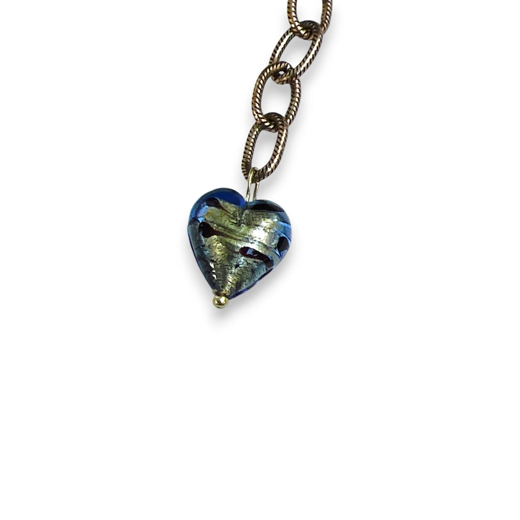 Night and Sleep Hand-Painted Wood Pendant Necklace