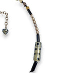 Night and Sleep Hand-Painted Wood Pendant Necklace