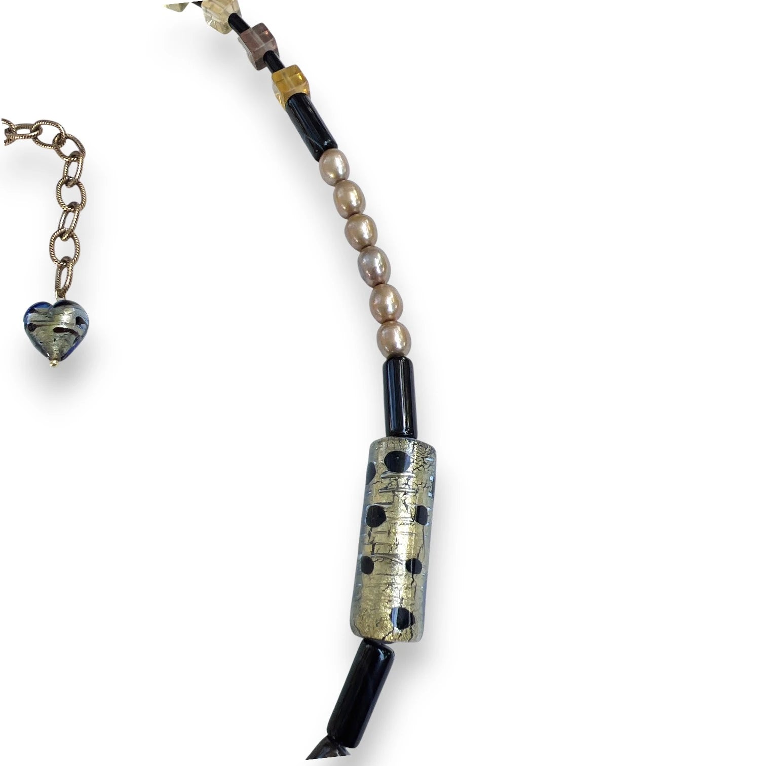 Night and Sleep Hand-Painted Wood Pendant Necklace