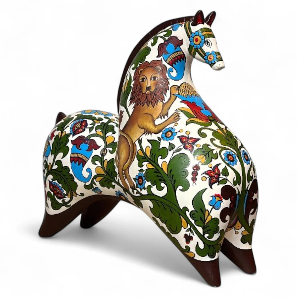 Spirit of the North – Hand-Painted Horse Sculpture